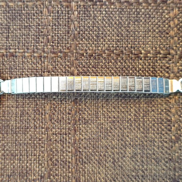 Vintage Native American Inlaid Turquoise & Red Coral Butterfly Silver Watch Band - Picture 3 of 11